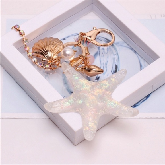 NWT Pearl Starfish key chain or purse Tassel - Picture 4 of 5